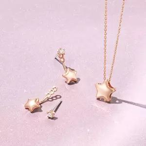 LALA J 별 목걸이+귀걸이 세트 (SET-J0-0113)
