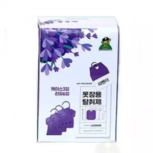 산도깨비 옷장용 탈취제(라벤더)케이스3개 리필6개