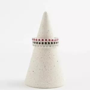 [신상오픈런]여자실반지 알록달록 서클 큐빅 블링 레이어드 실버링 (29987839)