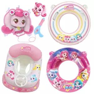 캐치티니핑 자동차 쿠션 보행기 유아 여아 손잡이 튜브 배낭물총