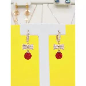 로뎀 세이브존05 Premium 스왈 리본 볼 원터치 귀걸이(레드)2 RRDB24020237