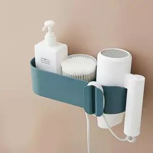 [제니케이]무타공 헤어 드라이기 거치대 부착식 벽면 욕실수납선반 (11247029)