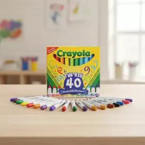 크레욜라 마카 워셔블 수성 굵은선 40색 마커 색칠펜 수성마카 미술도구 유아 아동 미술놀이