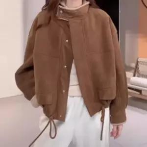 [다잇템] 여성 짧은 일상용 무스탕 빅사이즈 포근한 재킷