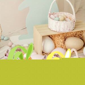 12개 행복한 부활절,  3차원 휴대용 바구니, 토끼, 달걀, 암탉, 파티 선물 및 불규칙한 모양의 상자용.