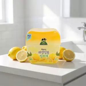 산도깨비 화장실용 탈취제 레몬향 300g x 2개 악취제거 실내탈취