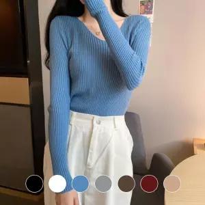 니트티 가을 여자가을니트 크롭니트 브라운니트 울니트