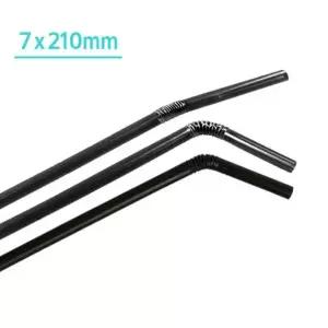 자바라 검정 빨대 벌크 500개 탕비실 커피용품