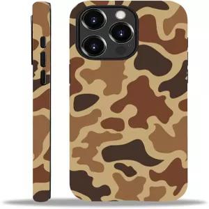 11 케이스 충격 방지 여성 남성 보호 하이브리드 하드 쉘 실리콘 커버 M02 브라운 카무플라주 G2용 이신BB