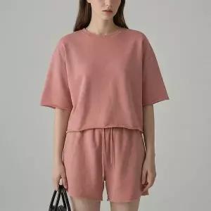 [휴드]앨라더 반팔 반바지 투피스 세트_P419005416