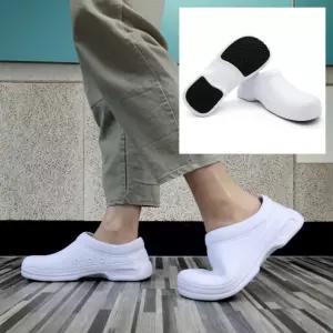 화이트 논슬립 방수화 주방 조리화 안전화 주방화 주 UGf7+4Ixq