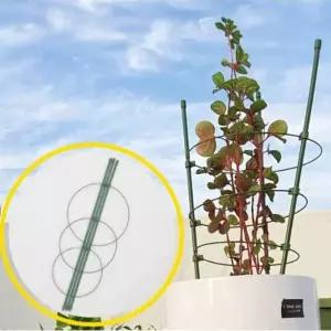 1세트 45cm 원형 링 식물 지지대 울타리 지주 대 와이
