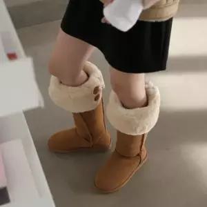 [신상오픈런]스키니 에스키모 바야바 검정신발 털부츠 여자 롱부츠 (28753918)