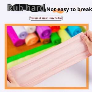 20 색상 250x50cm 컬러 크레페 종이 롤 접기 Crinkled 공예 DIY 꽃 장식 선물 포장지