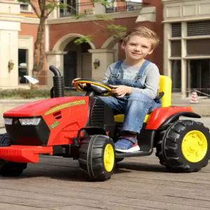 장난감 전동 트랙터 트레일러 수레 화물 대용량 짐차 완구 듀얼 어린이 블루 전기 드라이브