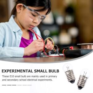 실용적인 원형 소형 전구, 물리 실험실 DIY 전기 실험, 3.8V 비드 블루벨, E10