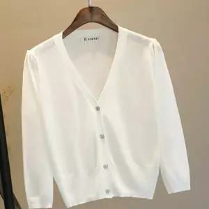 오아브로드 브이넥 니트 숏 미니 크롭 여름 시스루 가디건 비치가디건 봄