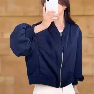 [신상오픈런]여성 가을 오버사이즈 스트랩 집업 퍼프 블루종 점퍼 (40854821)