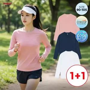 [1+1]BFL 여성 사계절 크레오라 냉감 라운드 긴팔티셔츠 이너티 고스판 S2ERTS-102W
