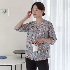[서울양말]여성 여름 인견 파스텔 블라우스 빅사이즈 엄마옷 쿨링 냉감