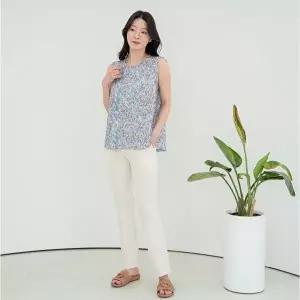 [서울양말]여성 여름 자카드 인견 나시 블라우스 민소매 빅사이즈 엄마옷 쿨링 냉감