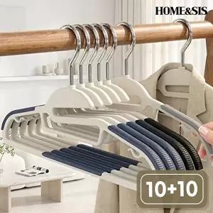 [비투리빙][10+10] 한정특가 논슬립 미끄럼방지 라운드 숄더 옷걸이(3color)