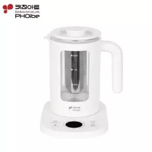 키친아트 포이베 티메이커 KA-JS1802 전기포트 1.5L 스텐거름망 내열유리 더치조작부