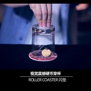 동전 관통 마술 컵마술 마법사 유리 순간이동 컵에 도구 동전사라지는마술 속임수 레드 콜라 소품 컵받침 일반 컵받침