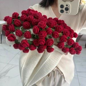 장미 꽃다발 담요 인테리어 장미꽃 실뜨기 변신담요 방석