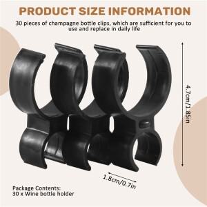 새로운 30PCS 샴페인 병 반짝이 단일 홀더 안전 클립 촛불 크리스마스 파티 결혼식을위한