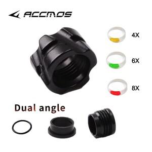 37/45도 복합 활 엿보기 시력 구멍 5.9mm 내부 코어 4x/6x/8x 렌즈 하우징 Clarifier 조리개 양궁 활 시력