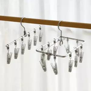 투명 스카프 옷걸이 집게 행거 건조대 수납 정리 클립