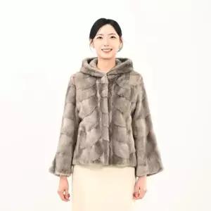 코펜하겐 퍼 휘메일 실버블루 후드밍크코트 국내생산 본사직영 WJN2025HOSIL26)