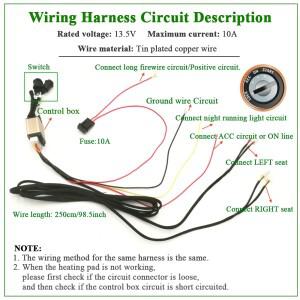 범용 내장 카시트 히터 키트, 탄소 섬유 히팅 패드, 6 단계 노브 듀얼 컨트롤 스위치 시스템, 2 시트에 적