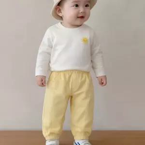 베이비 조거 팬츠 면 유아 허리밴딩 간절기 트레이닝 실내복 남아 여아 면 유아복 아기바지