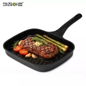 [키친아트] 멀티 그릴팬 사각 고기 스테이크 후라이팬