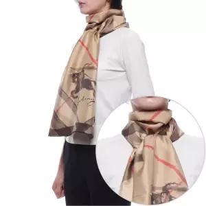 [버버리] 26SS 여성 체크 실크 스카프 (8120311 SAND 26S)