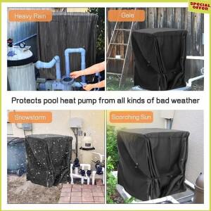 A34R 풀 히터 커버 히트 펌프 겨울용 호스 구멍 및 후크 루프 스트립 디자인