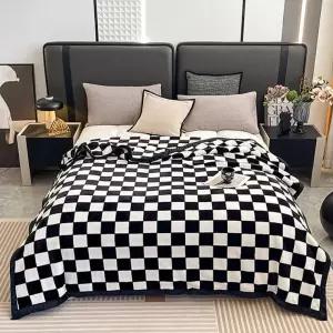 체크 담요 극세사 대형 블랭킷 캠핑 쇼파 침대