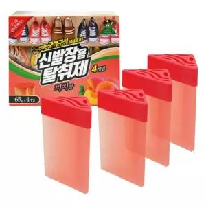 산도깨비099 신발장구석용 탈취제 4개입 피치향