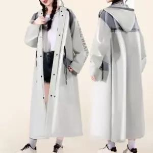 [하프클럽/옷자락]여성용 일상 루즈핏 후드형 비옷 코트