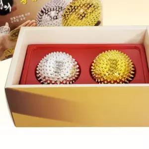 특대2개 황금자석 은색 지압볼 기 수지침 금색 목 특대