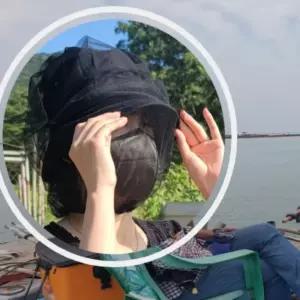 얼굴모기장 블랙 산림안전복 방충복 벌초모자 양봉모자