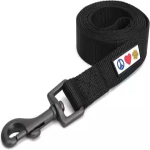 포티타스 솔리드 6피트 블랙 개 목줄 XXS/고양이 맞춤 이름 및 전화 자수 소형 품종을 위한 강력한 나일론