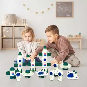 소프트 우주놀이 32P세트 말랑 우주선 로켓 비행선 우주비행사 피규어 우주탐사 탐험놀이