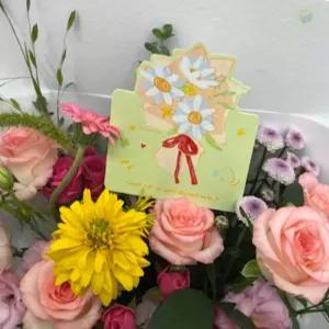 헬로라일락 편지지 그린 미니편지지