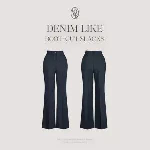 핫핑 [LOVB] L-1466 데님라이크 슬림부츠컷 스판 슬랙스 (25~36)