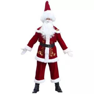 산타복 수염 가발 크리스마스 의상 풀세트