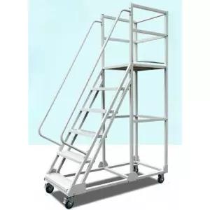3m 카트형 철제 옥상 복층 계단식 안전발판 작업차