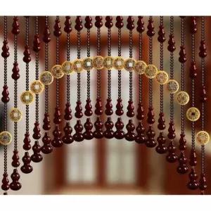 복숭아나무 커튼 풍수 디자인 구슬 크리스탈 도어